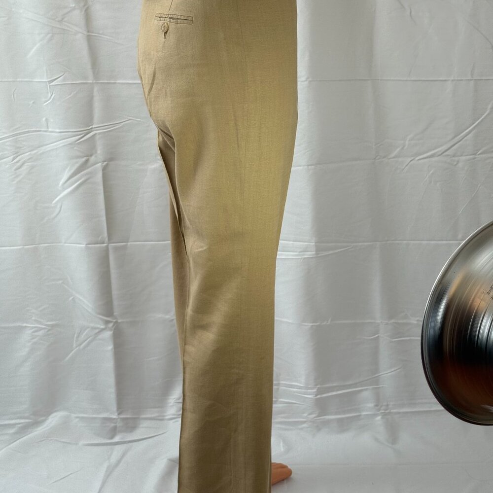 Ann Taylor Khaki colored linen pants / Size 4 / Classic/Timeless - Picture 2 of 6